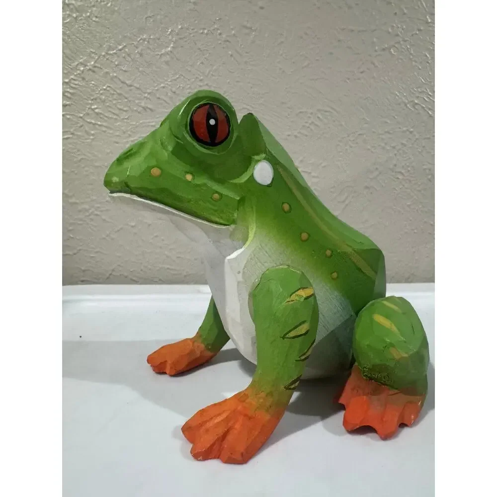 Wooden Frog Eyeglasses Holder